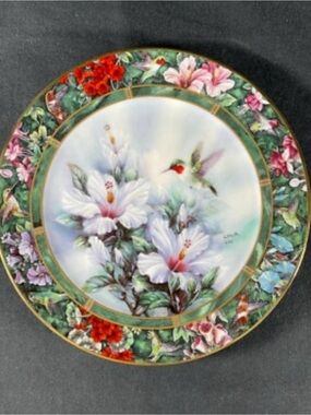 Vintage Hummingbird Plate WS George